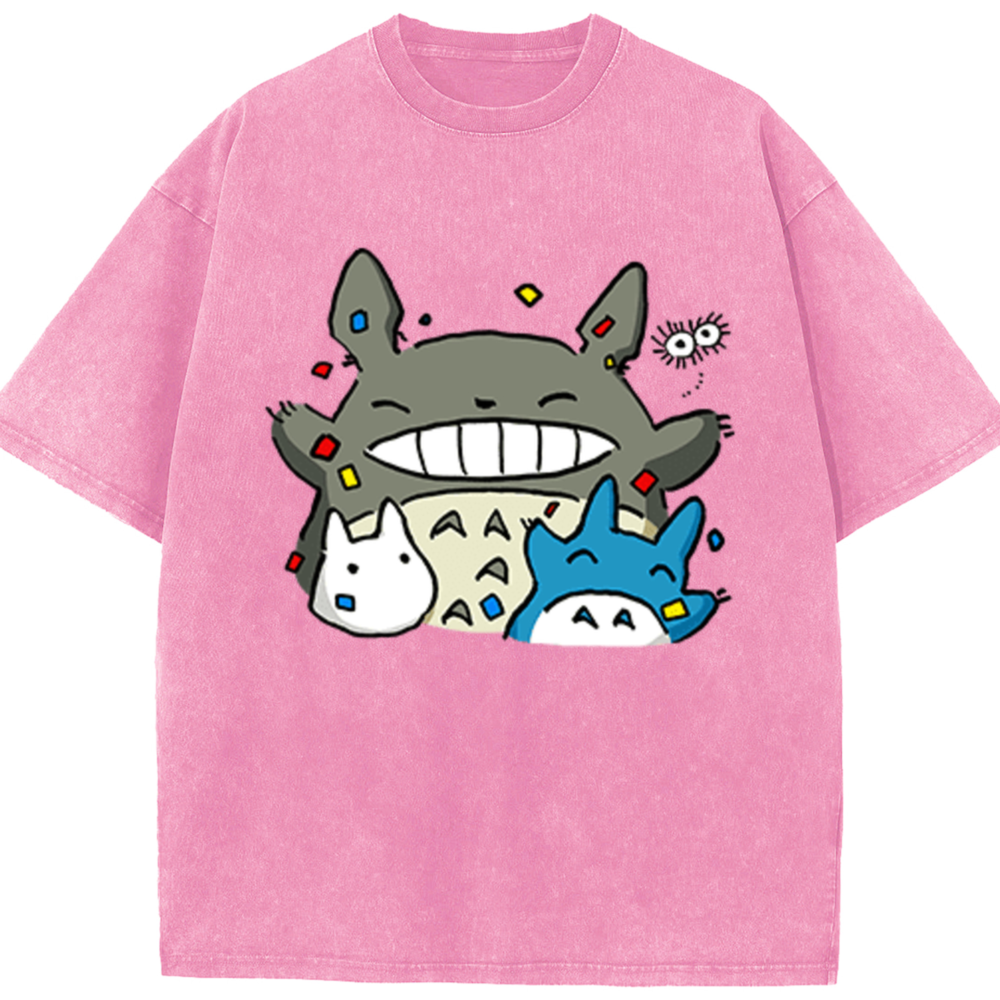 （画像用） となりのトトロ 草壁メイ 草壁サツキ My Neighbor Totoro Satsuki Kusakabe Mei Kusakabe 綿100% ヴィンテージ風 半袖Tシャツ（フロントプリント）